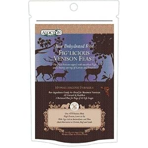 Addiction Raw Deyhdrated Grain-Free Dog Food - Fig'licious Venison Feast - 4-Ounces by 