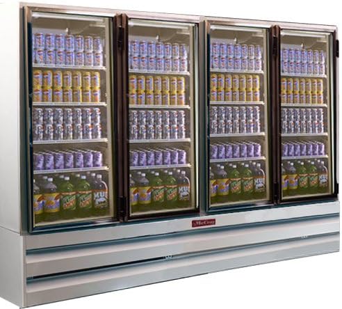 Glass Door Refrigerators, Hinged, Bottom Mount, LED Lights, Size:  78.5 X 33.5 X 103.75