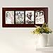 Adeco PF0425 4-Opening Decorative Divided Wall Hanging Wood Photo Frame, 4 by 6