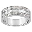 14K White Gold Diamond Band - 1.00 Ct.