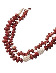 Sterling Silver Colorin Bean & Freshwater Cultured Pearl Necklace