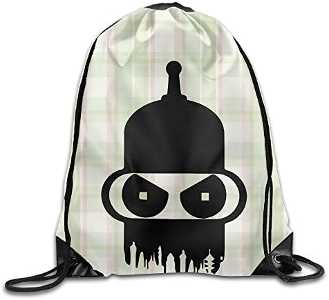 MDSHOP Futurama Bender Head Drawstring Backpack Sack Bag