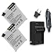 2 Pack Nikon Coolpix AW100, Power2000 EN-EL12 Batteries and Charger (Includes 2-1100mAh batteries and pocket charger) for the Nikon Coolpix S6100, S9100, S6200, S8200 ,S1000pj S1100pj S6000 S610 S610C S620 S630 S710 S8000 S8100 S640 S70,Coolpix S6300, S9300, P310