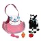 Pucci Pups Pony in Carrier - Black/ White