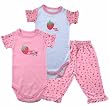 Hudson Baby Sweet Baby 2 Bodysuits and Pants - Pink, 9-12 Months
