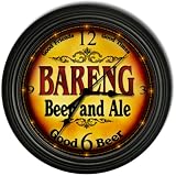 BARENG 'S Beer and Ale Cascading Pub Wall Clock