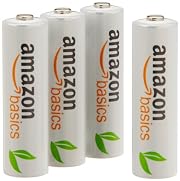 Amazonベーシック 充電式ニッケル水素電池 単3形4個パック (最小容量1900mAh、約1000回使用可能)