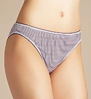 5 Pack - Cotton Rich Scallop Trim High Leg Knickers