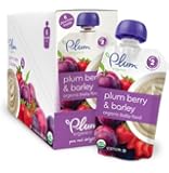 Plum Organics Baby Second Blends Fruit and Grain , Plum, Berry and Barley, 3.5 Ounce (Pack of 12)