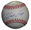 Hank Conger Autographed ROLB Baseball, Los Angeles Angels of Anaheim, Proof Photo