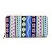 Badiya Women's Floral Canvas Clutch Wallet Cell Phone Zipper Around Long Purse