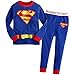 Baby Boys Superman & Batman 2 Piece Long Sleeve Jersey Nightwear Cute Pjs Set