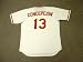 DAVE CONCEPCION Cincinnati Reds 1975 Majestic Cooperstown Throwback Home Baseball Jersey, XL