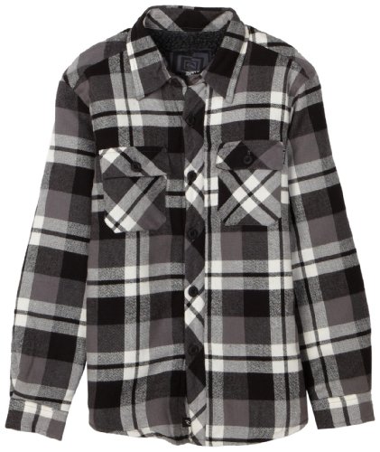 Rip Curl Boys Heckler Long Sleeve Flannel, Black, Large