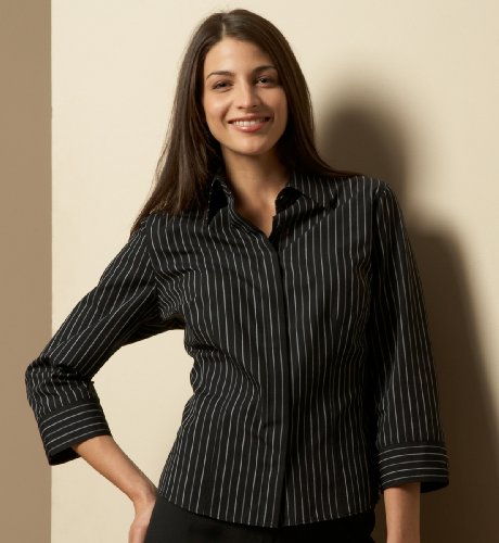 34 Sleeve Black Stripe Shirt