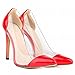 Wotefusi Women Clear Club Sexy Shoes Pumps Thin High Heel 11CM