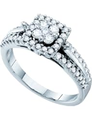 0.50CTW DIAMOND FLOWER RING