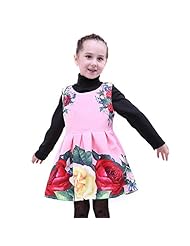 Girls Brocade/Cotton/Polyester Knee Length Floral Print Sleeveless Pleated  Dress