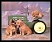 Golden Retrievers Puppies John Deere Cute Framed Art Poster Print - 16