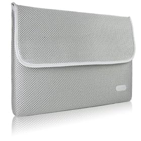 Case-Mate 13" Glovez Sleeve for 13" MacBook, MacBook Air, Other Laptops, Neoprene Interior, Perforated Nylon Exterior, Leather Accent, Silver   (67584)
