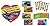 Peaceable Kingdom / Valentine Heart Pack Monster Cars Valentine Cards & Stickers