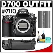 Nikon D700 Digital SLR Camera Body + Nikon MB-D10 Multi-Power Battery Pack + Nikon EN-EL3e Rechargeable Li-ion Battery + Precision Design Cleaning Kit