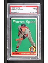 Collectibles: 1958 Topps Warren Spahn Braves (Baseball Card) # 270 PSA 7 - NM - Topps