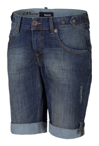 Bench Damen Jeans Shorts CAT, mid vintage blue, 30, BLLA0041-1_WA016-BL Preisvergleich