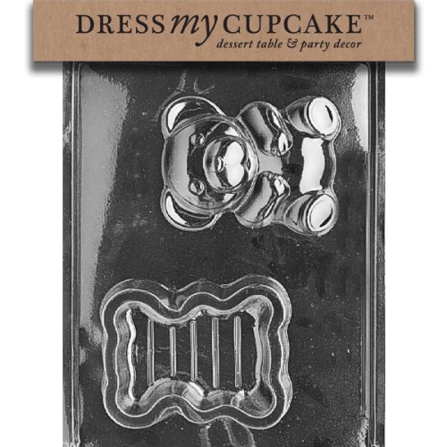 Dress My Cupcake DMCA061 Chocolate Candy Mold, Teddy Bear Pour Box