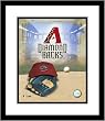 Arizona Diamondbacks MLB Framed 8x10 Photograph Team Logo and Baseball Cap Collage