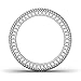 Metal Factory Sz 6 Sterling Silver 925 Princess Cut Cubic Zirconia CZ Milgrain Eternity Band Ring