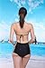 Polovi Women's Sexy Strappy Hollow-out High-waisted Bikini Swimwear Bikini Black
