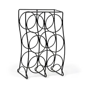 Spectrum 38410 Curve Wine Rack, 6 Bottle, Black by