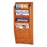 Wooden Mallet MR24-4MO Magazine Rack