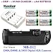 Kastar Pro Multi-Power Vertical Battery Grip (Replacement for MB-D12) + 8x AA NI-MH Batteries(2700mAh) + NI-MH Charger for Nikon D800, D800E & D810 Digital SLR Cameras