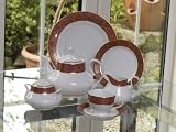 Review Eternity Tableware  / Paloma Rust 68 Piece Dinner Set. A beautiful intricate design - 8 Place Setting