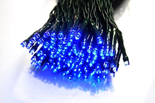 QCLED Solar Powered LED String Light, Ambiance Lighting, 98ft 30m 300 LED Solar Fairy String Lights for Outdoor, Gardens, Homes, Christmas Party 4 Color Choose (Blue)