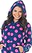 Footed Pajamas Navy Pink Polka Adult Hoodie One Piece