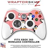 Penguins on Pink Skin by WraptorSkinz TM fits XBOX 360 Wireless Controller  ....