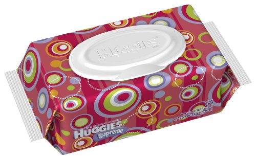 Huggies Supreme Baby Wipes Soft Pack, 64-Count (Pack of 4)