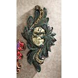 14" Masquerade Venetian Carnival Mask Wall Sculpture Mardi Gras Drama and Art...