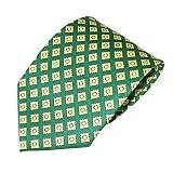 Green Yellow Diamond Pattern Necktie