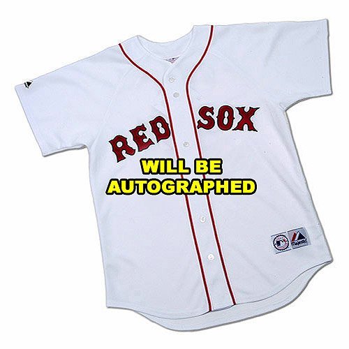 Mounted Memories Boston Red Sox Kevin Youkilis Autographed White Majestic Replica Jersey