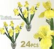 24 pieces of 27" Artificial Iris bendable flower Sprays