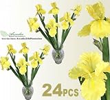24 pieces of 27" Artificial Iris bendable flower Sprays