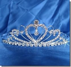 Bridal Wedding Tiara Crown With Crystal Heart 42205