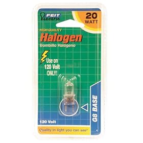 Feit Electric BPQ20 G8 20 Watt T4 JCD Halogen Bulb with Bi-Pin Base, Clear by Feit Electric
