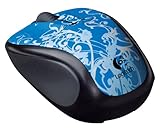 IMAGE OF Logitech V220 Cordless Optical Mouse for Notebooks (Blue Flourish)