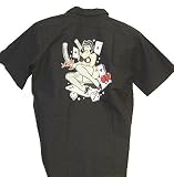 Lucky 13 Exclusive to Tattoo Apparel Mens Lucky Poker Girl Vegas Shirt, Mens Button Front Shirt. EXCLUSIVE shirt by Lucky 13 Medium
