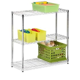 Honey-Can-Do SHF-01606 3-Tier Shelving Holds 200-Pounds per Shelf, 48-Inch, Steel Frame